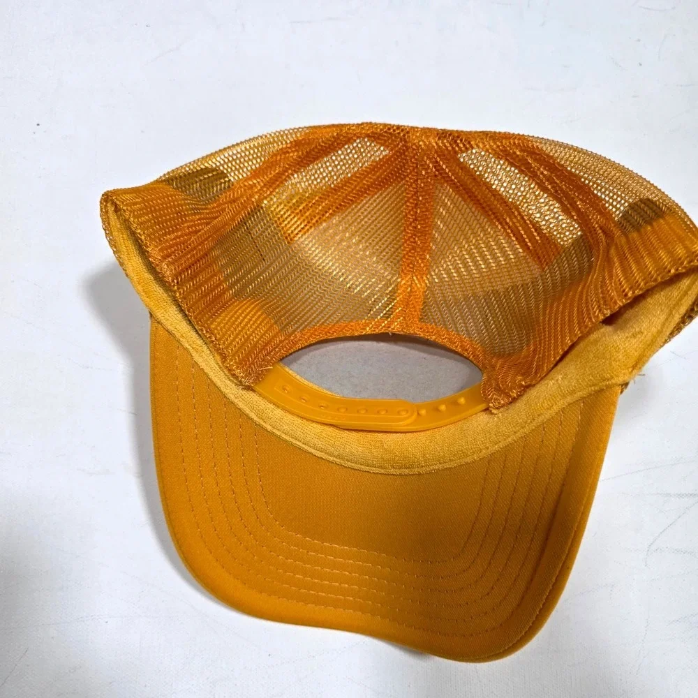 Port Sandz Trucker Hat Surfer Mustard Yellow Shine Sun Patch Mesh Snapback Beach